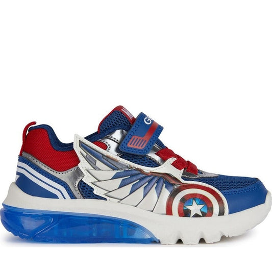 Geox boys blue, red ciberdron sneakers | Vilbury London