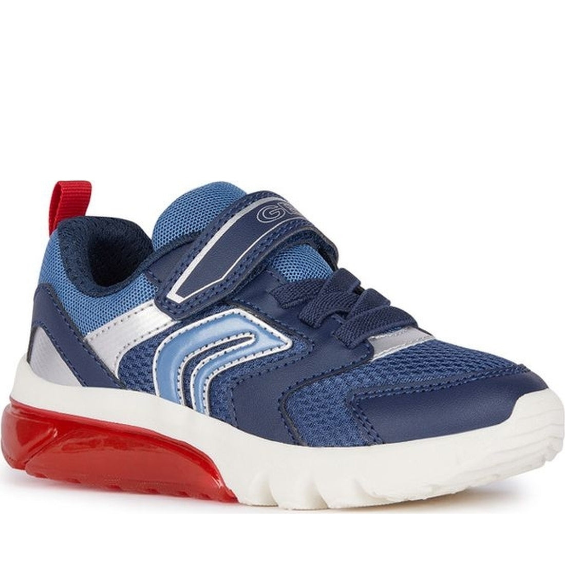 Geox boys navy, red ciberdron sneakers | Vilbury London