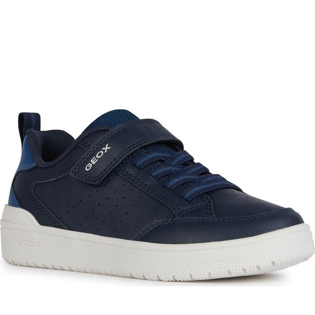 Geox boys navy, jeans washiba sneakers | Vilbury London