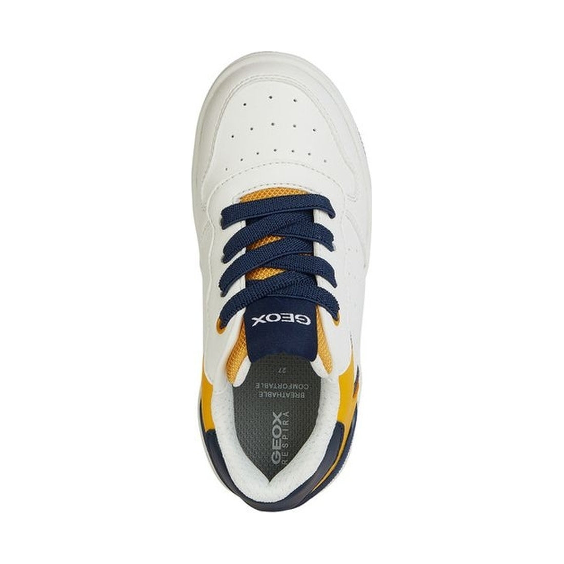 Geox boys white, yellow washiba sneakers | Vilbury London