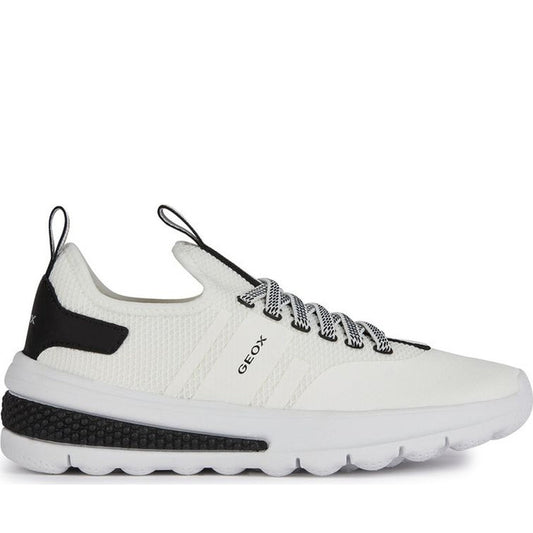 Geox boys white, black activart sneakers | Vilbury London