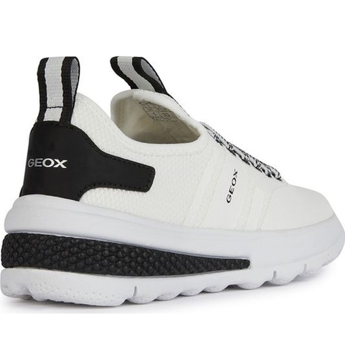 Geox boys white, black activart sneakers | Vilbury London