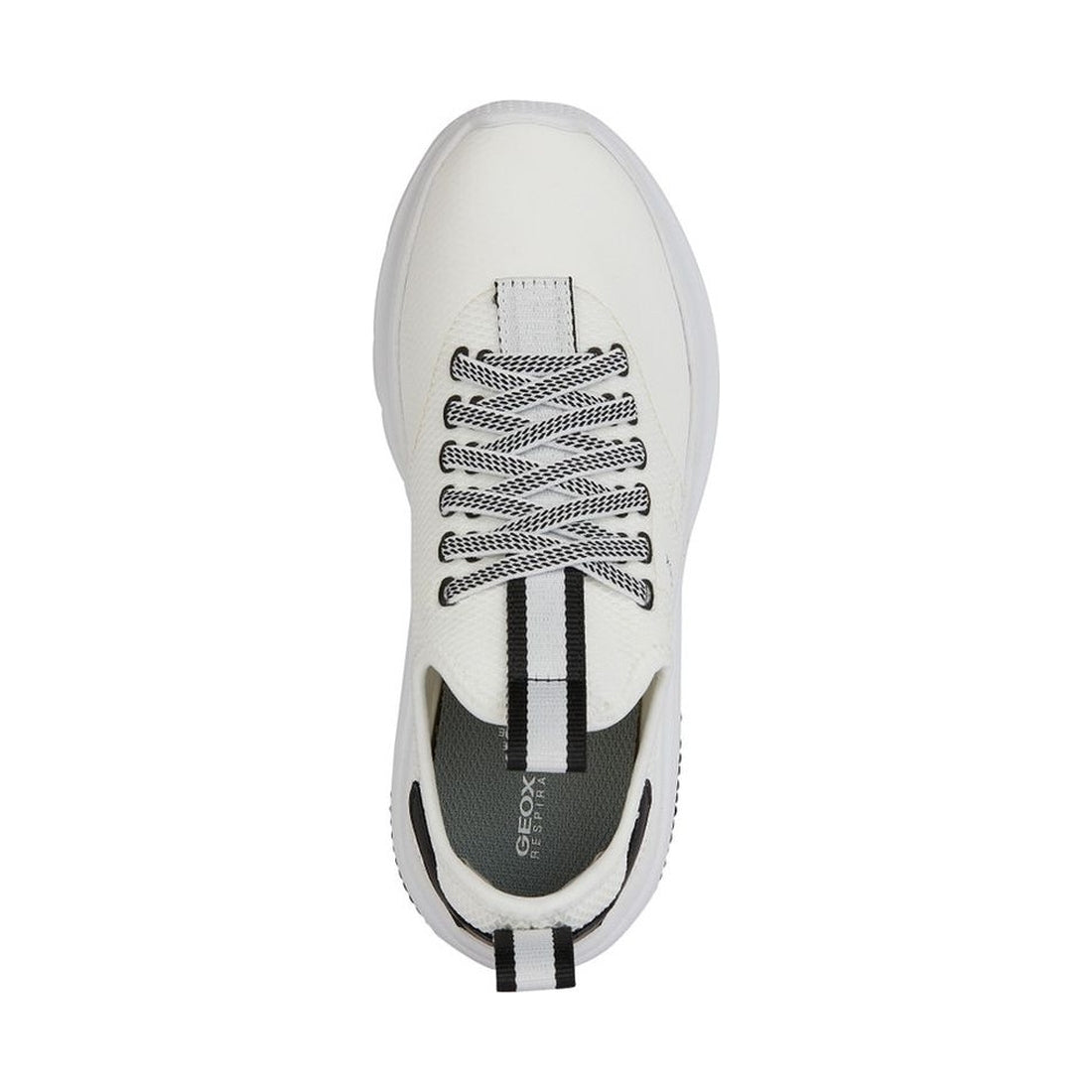 Geox boys white, black activart sneakers | Vilbury London