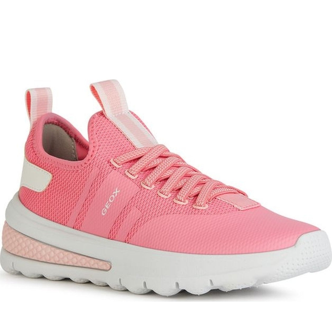 Geox girls lt coral, white activart sneakers | Vilbury London