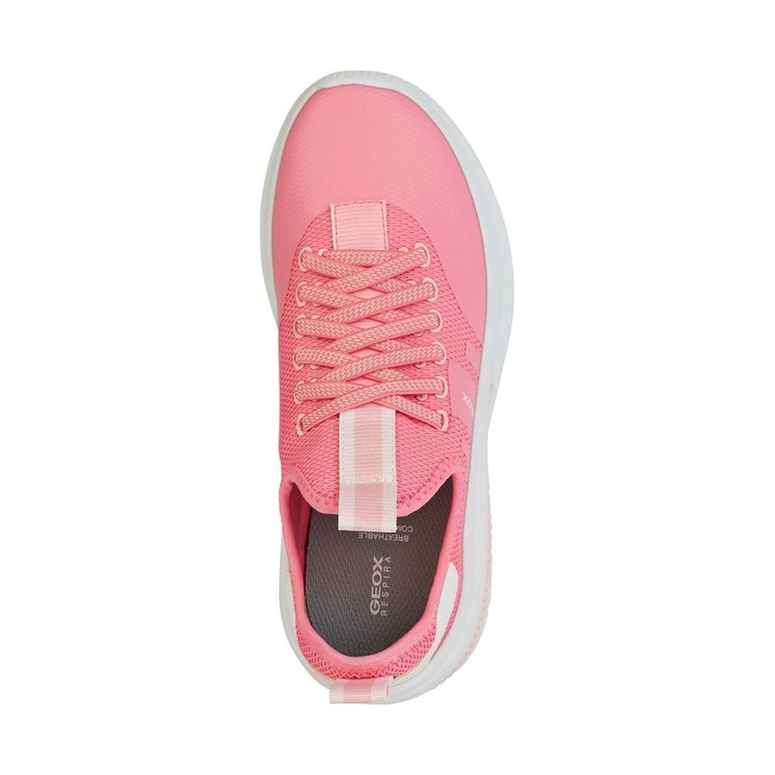 Geox girls lt coral, white activart sneakers | Vilbury London