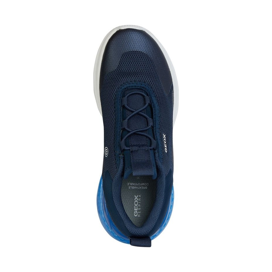 Geox boys navy activart illuminus sneakers | Vilbury London