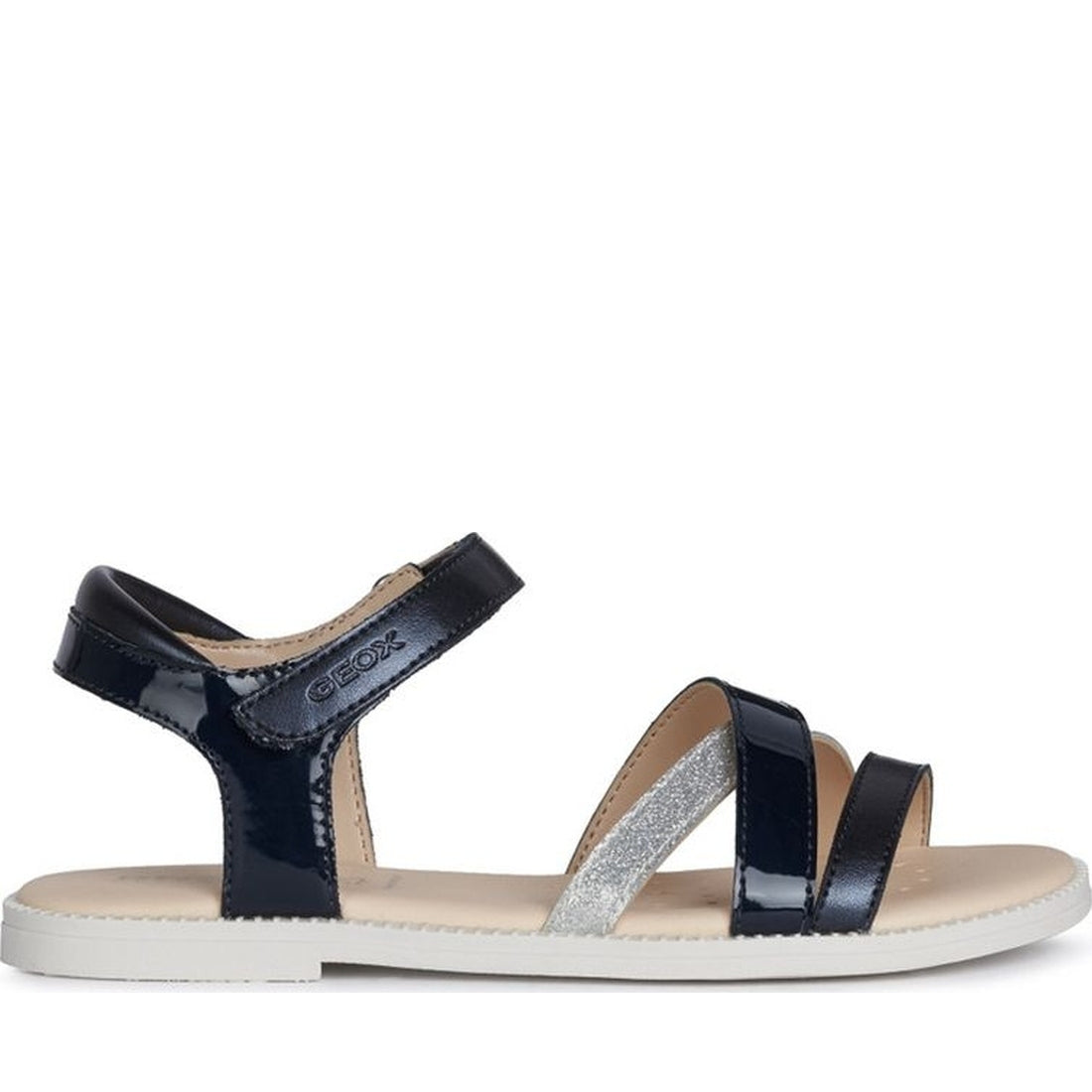 Geox girls navy sandal karly | Vilbury London