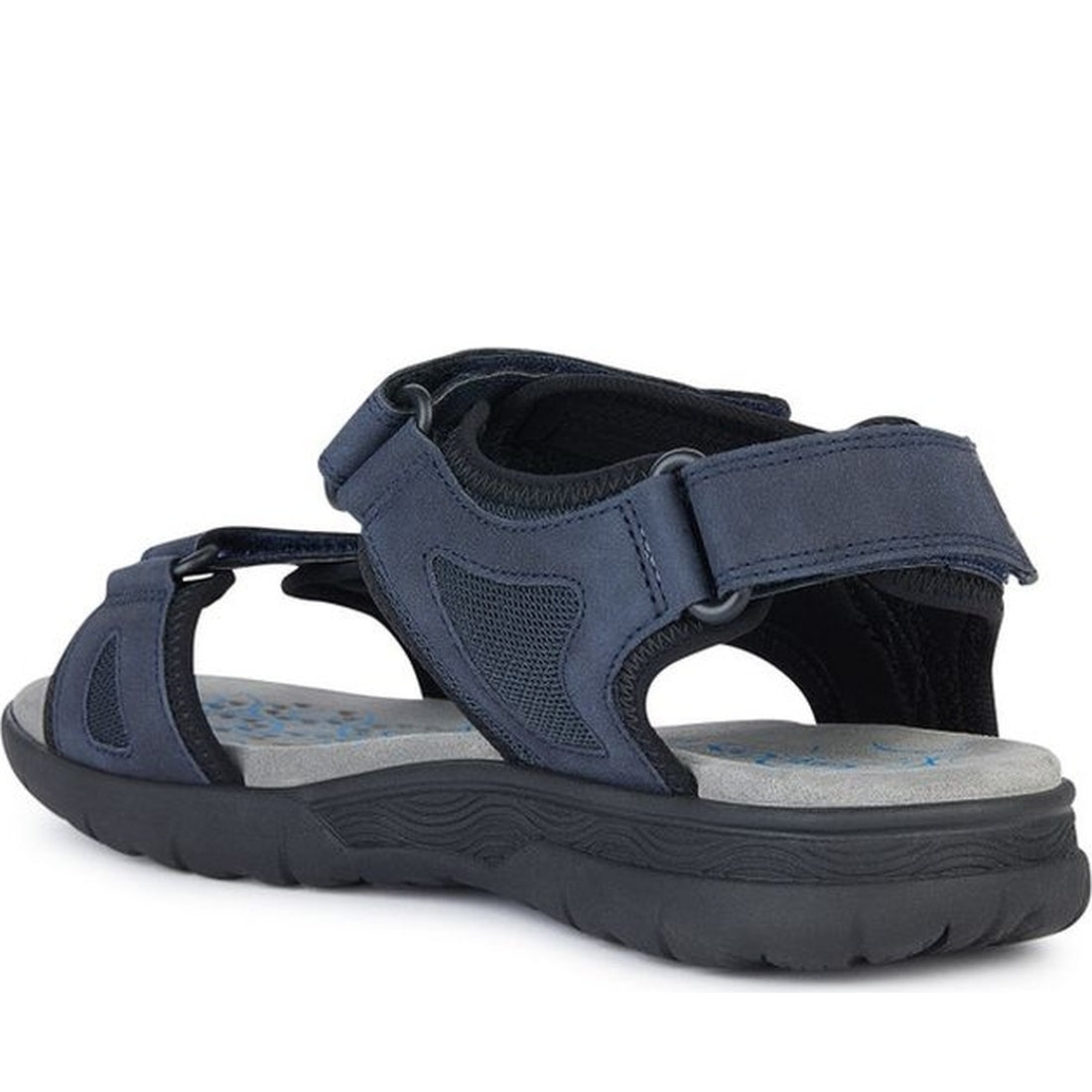 Geox mens navy spherica ec5 sandals | Vilbury London