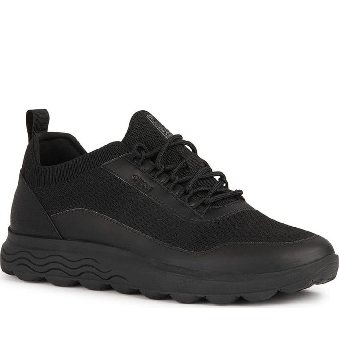 Geox mens black spherica sneakers | Vilbury London