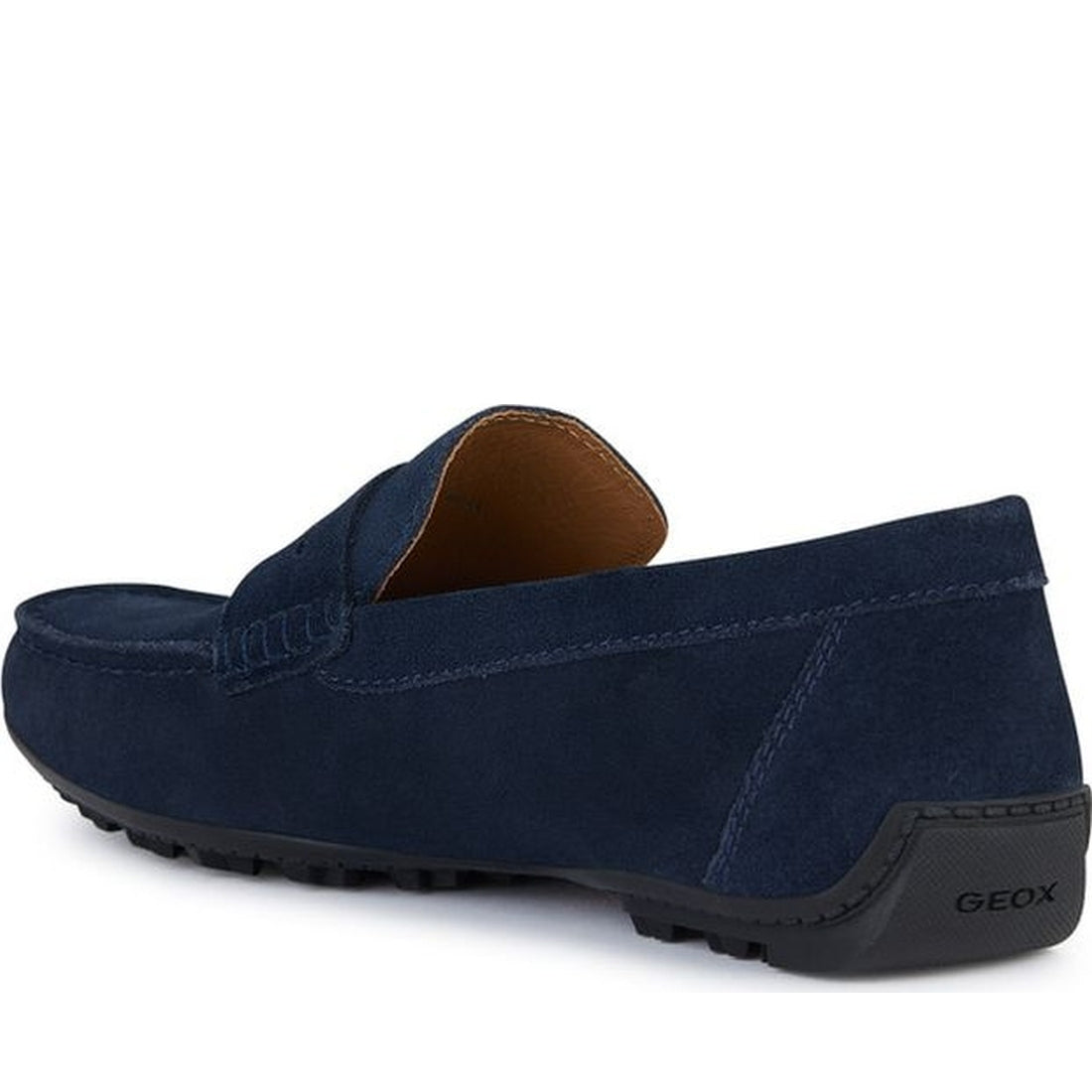 Geox mens navy kosmopolis grip moccasins | Vilbury London