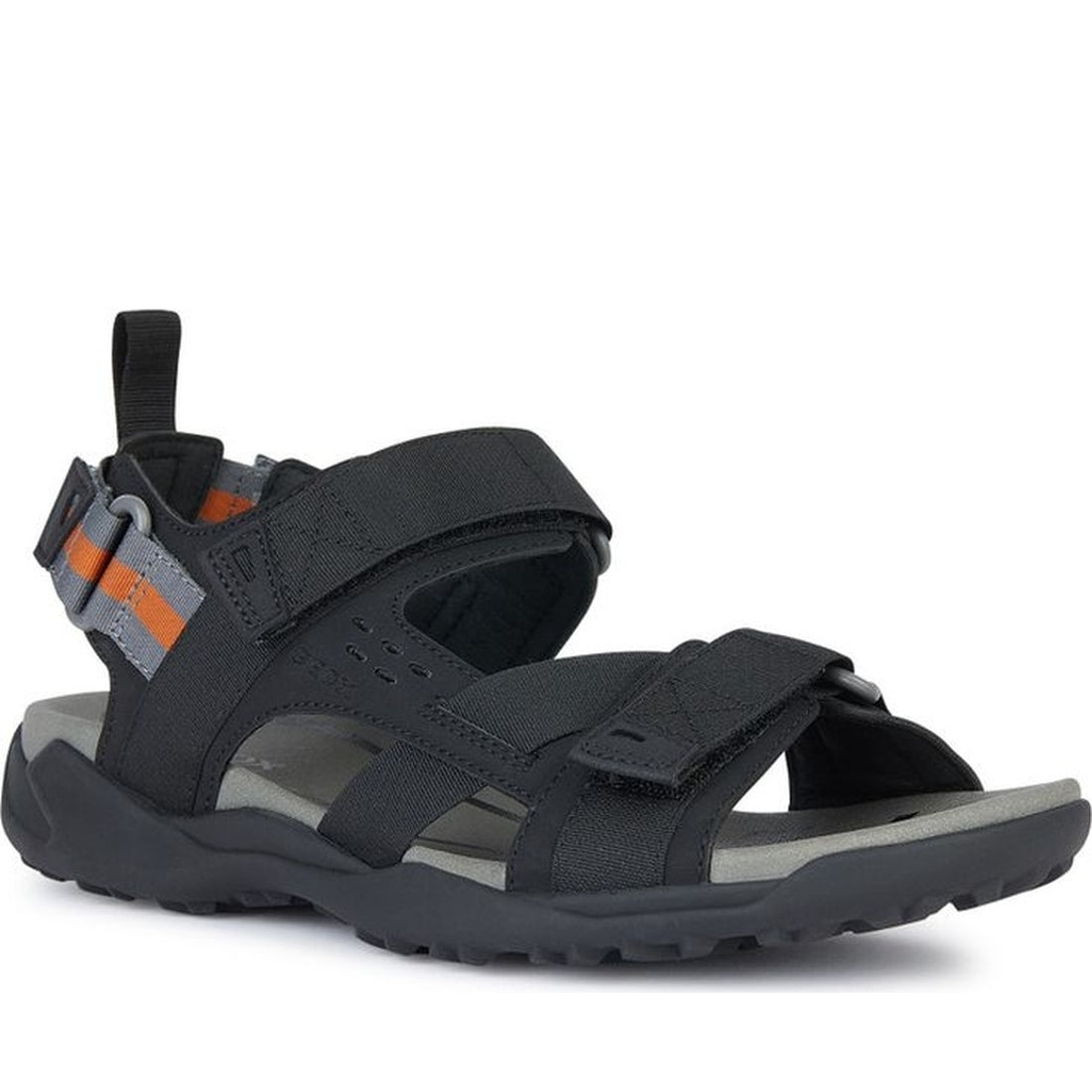 Geox mens black terreno grip sandals | Vilbury London