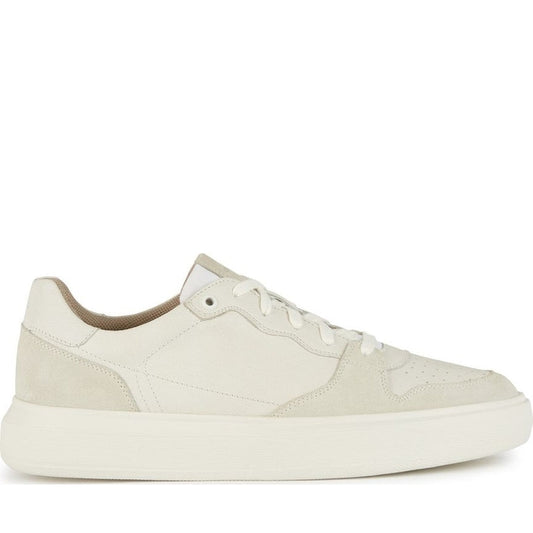 Geox mens white deiven sneakers | Vilbury London