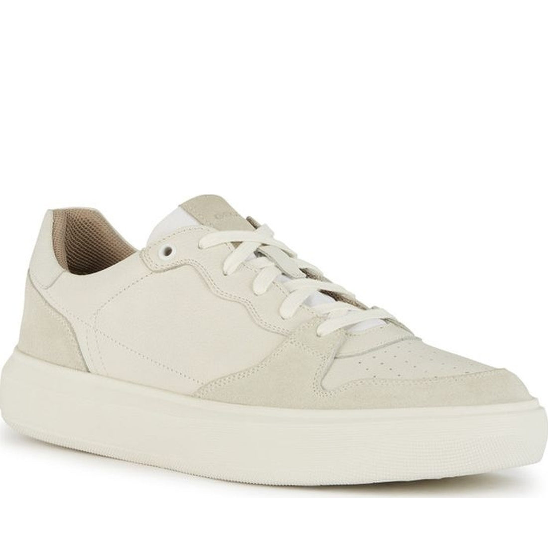 Geox mens white deiven sneakers | Vilbury London