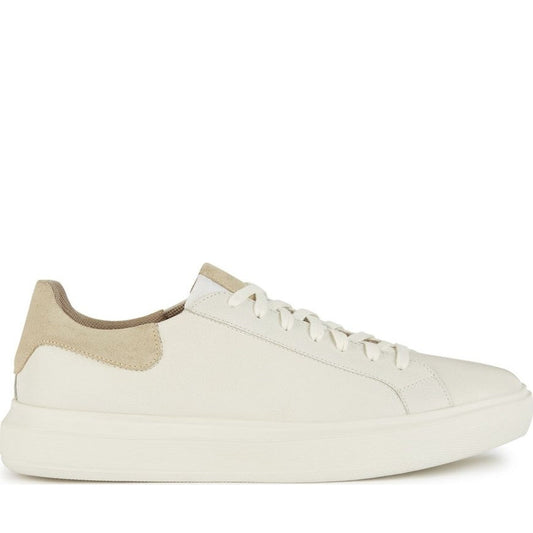 Geox mens white deiven sneakers | Vilbury London