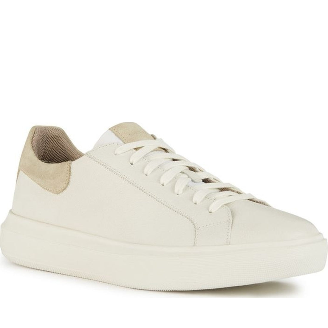 Geox mens white deiven sneakers | Vilbury London