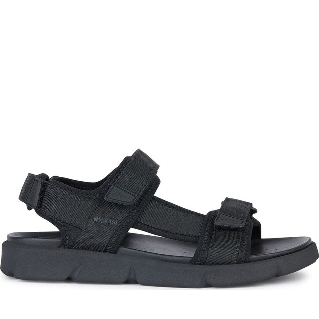 Geox mens black xand 2s sandals | Vilbury London