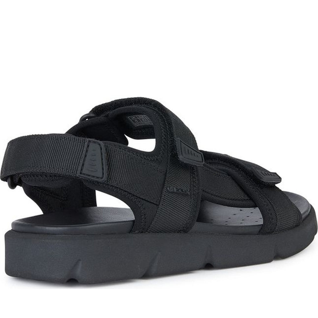 Geox mens black xand 2s sandals | Vilbury London