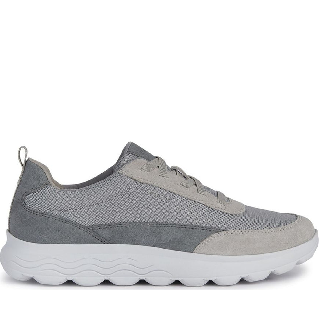 Geox mens light grey spherica sneakers | Vilbury London