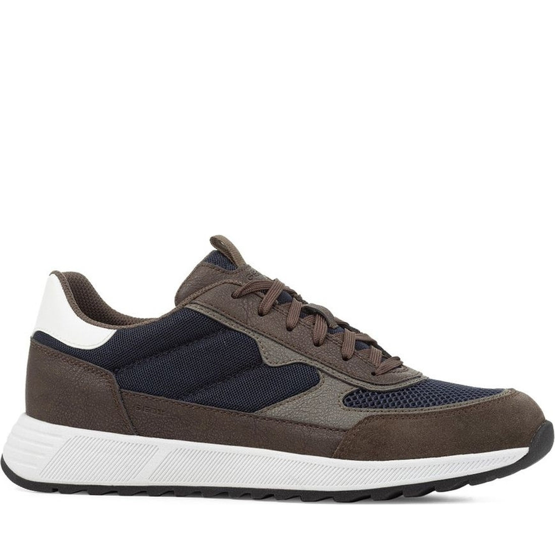 Geox mens dk olive, navy molveno sneakers | Vilbury London