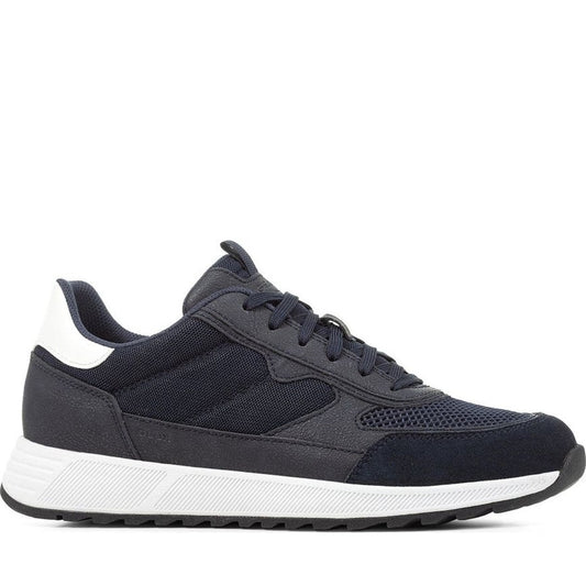 Geox mens navy molveno sneakers | Vilbury London