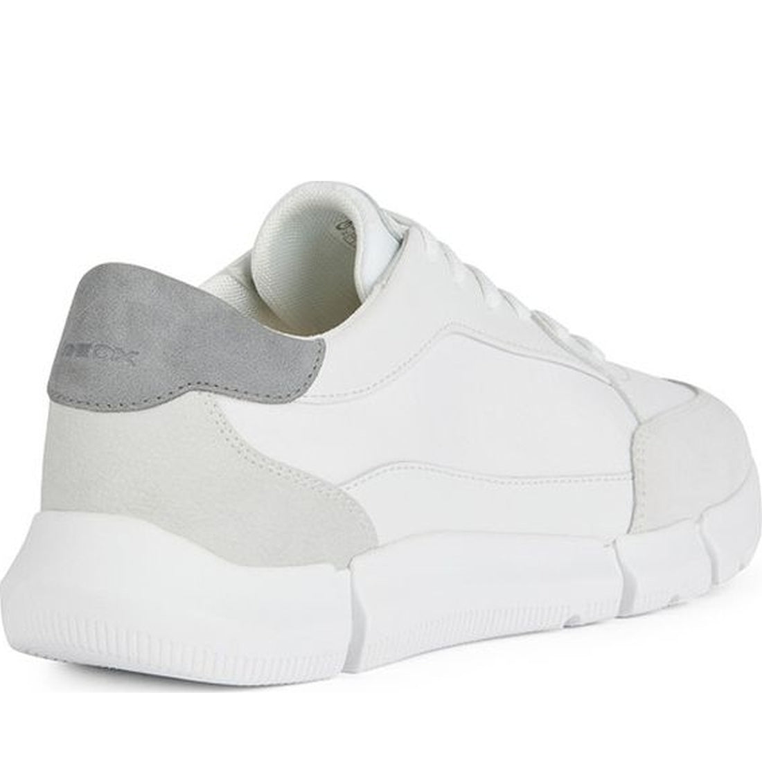 Geox mens white, lt grey adacter sneakers | Vilbury London