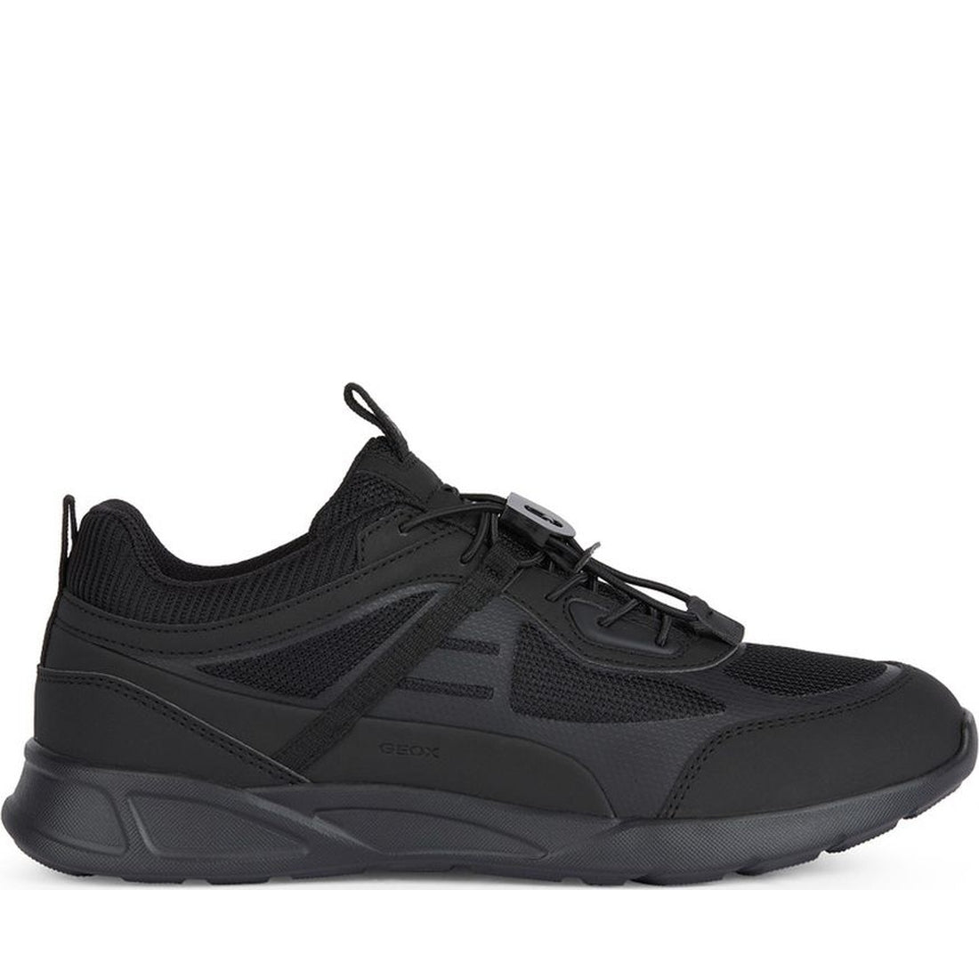 Geox mens black sanzio sneakers | Vilbury London