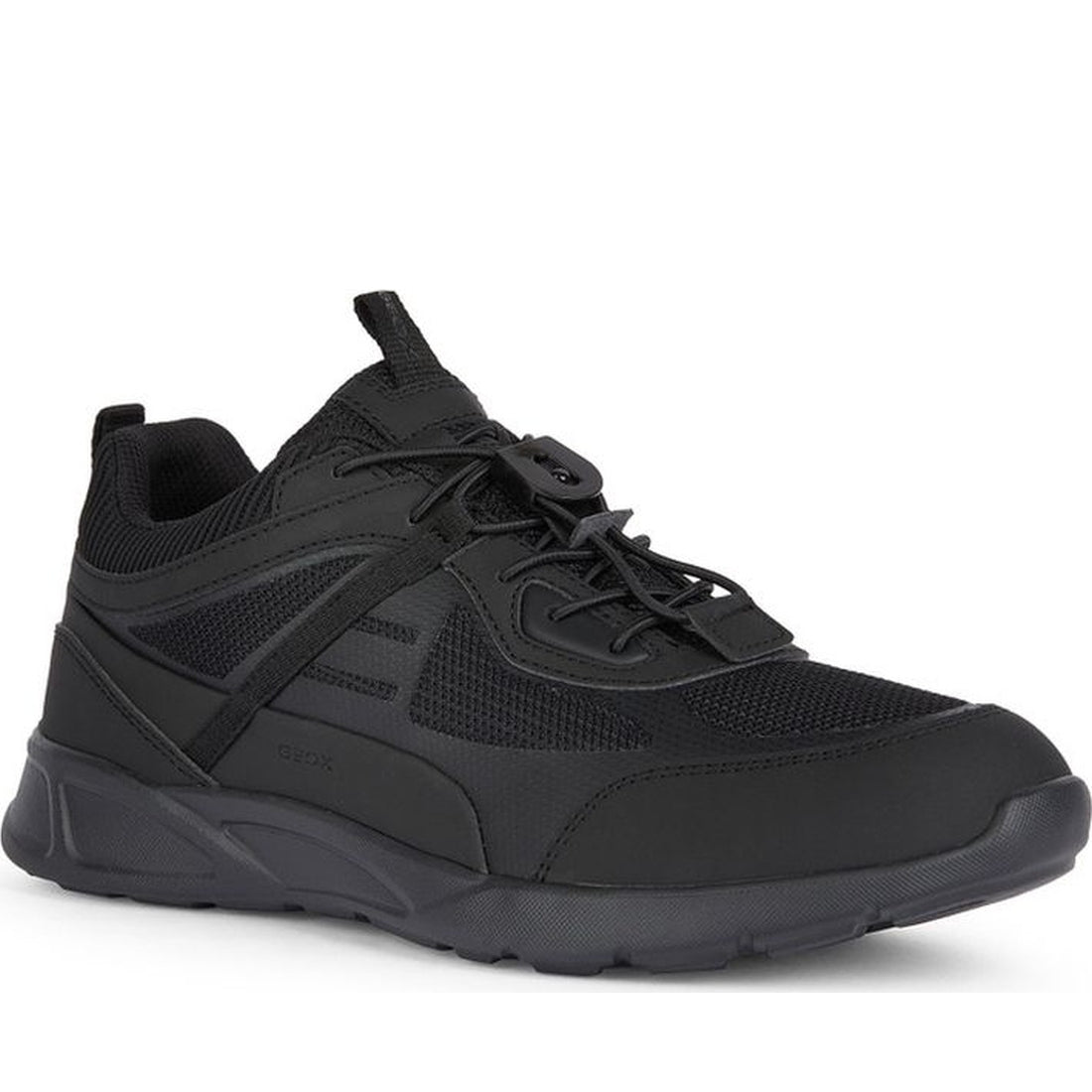 Geox mens black sanzio sneakers | Vilbury London