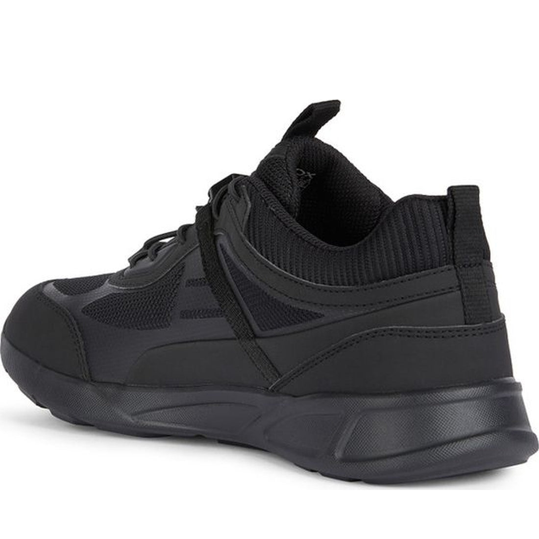 Geox mens black sanzio sneakers | Vilbury London