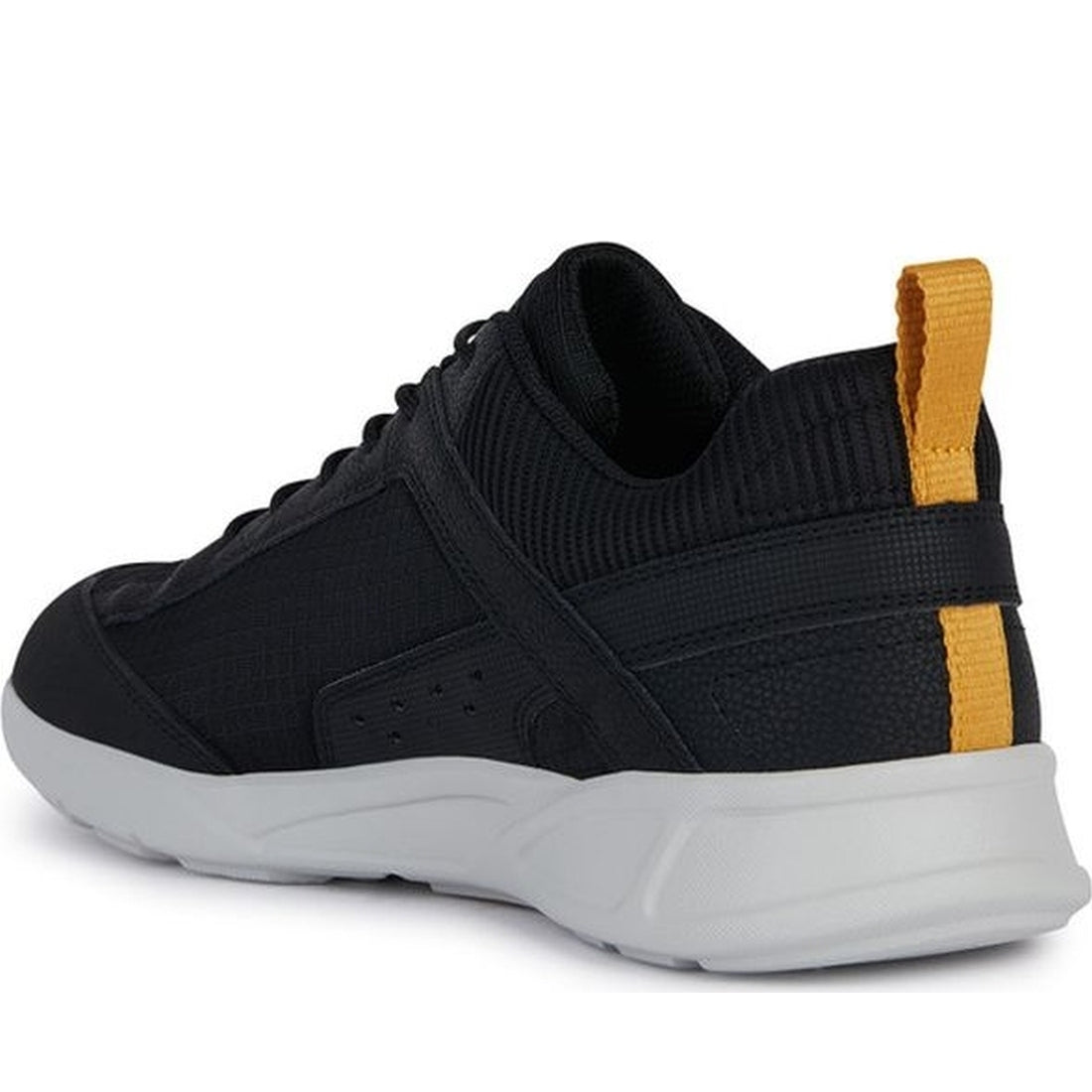 Geox mens black sanzio sneakers | Vilbury London