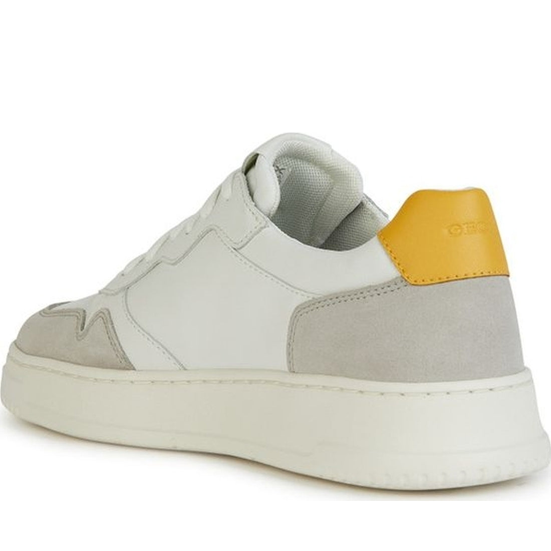 Geox mens white, grey arvier sneakers | Vilbury London