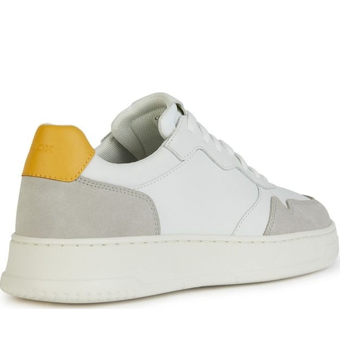 Geox mens white, grey arvier sneakers | Vilbury London