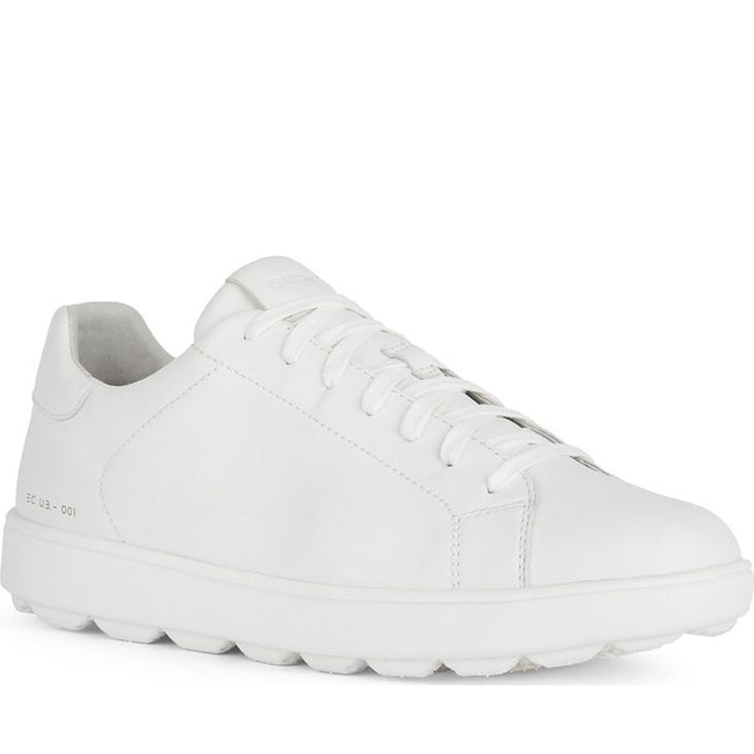 Geox mens white spherica ecub-1 sneakers | Vilbury London