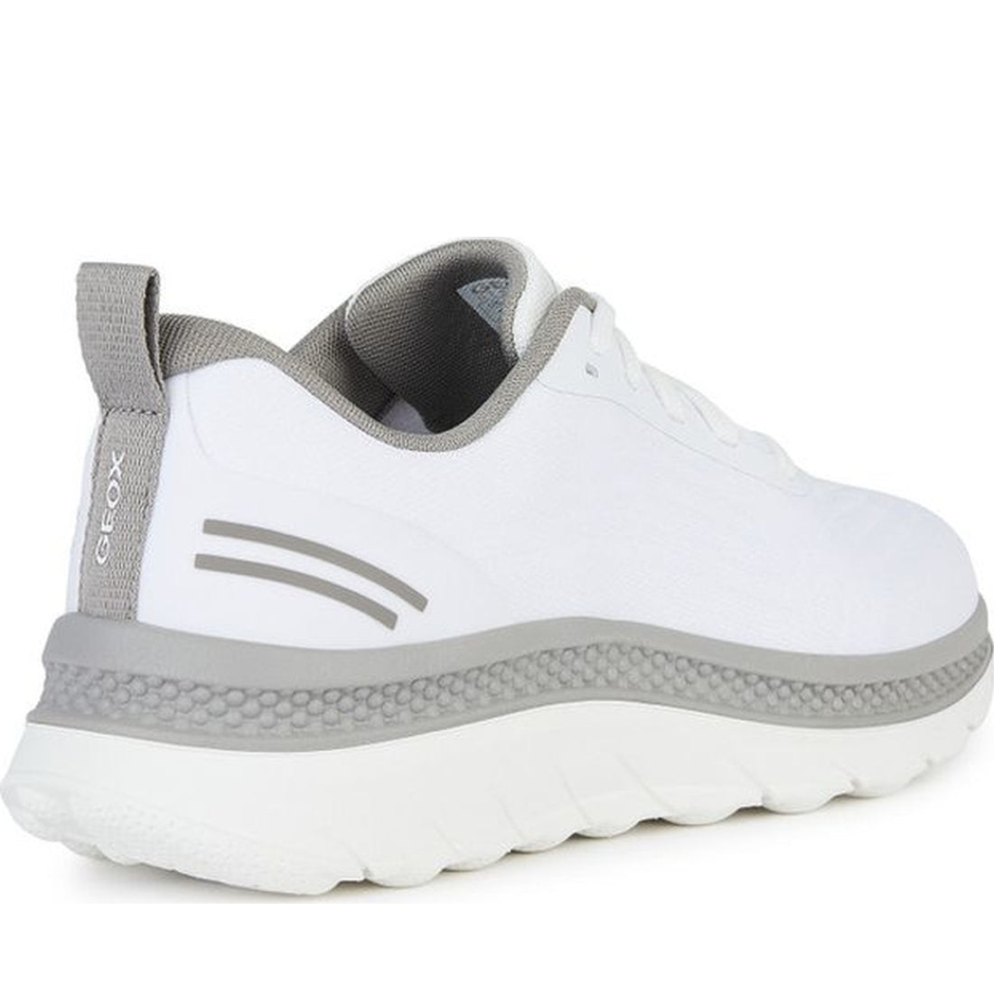 Geox mens white spherica actif sneakers | Vilbury London