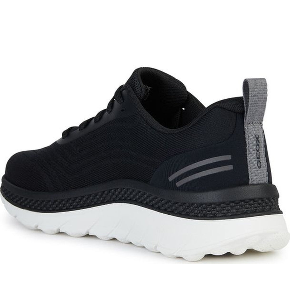 Geox mens black spherica actif sneakers | Vilbury London