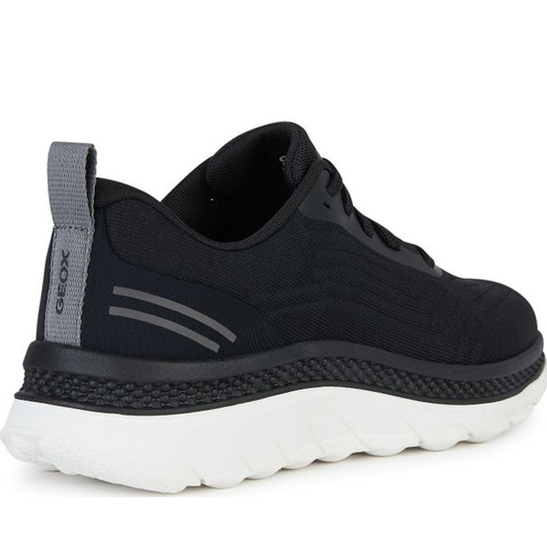 Geox mens black spherica actif sneakers | Vilbury London