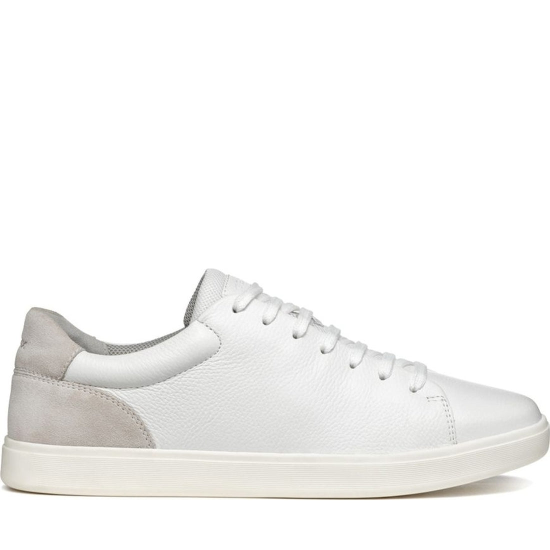 Geox mens white avola sneakers | Vilbury London