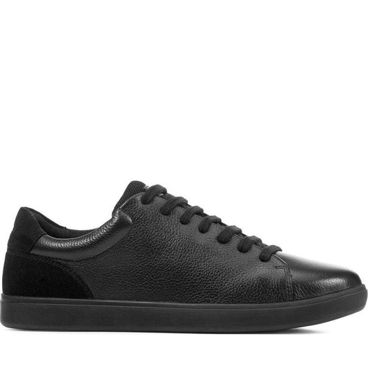 Geox mens black avola sneakers | Vilbury London