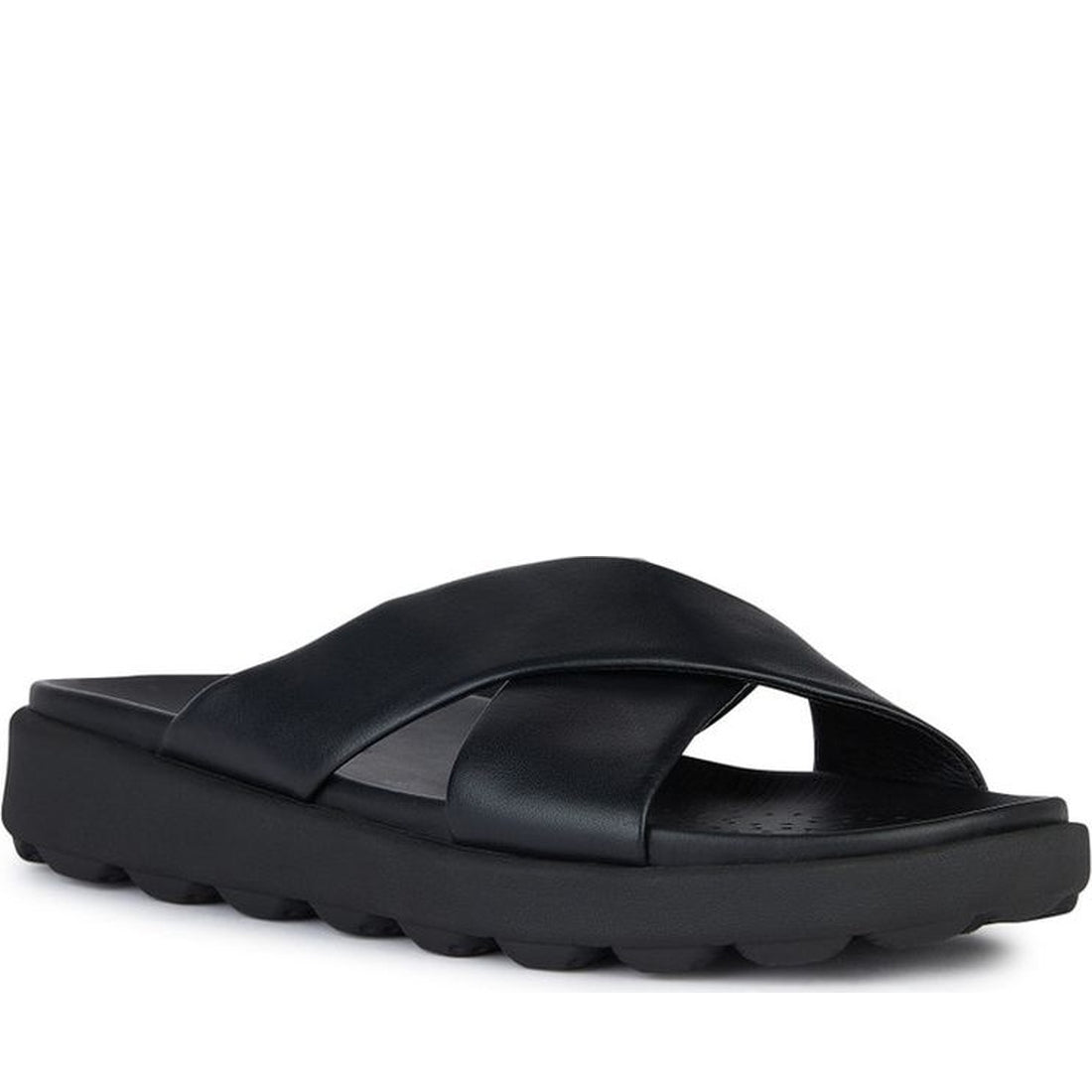 Geox mens black spherica ec6 sandals | Vilbury London