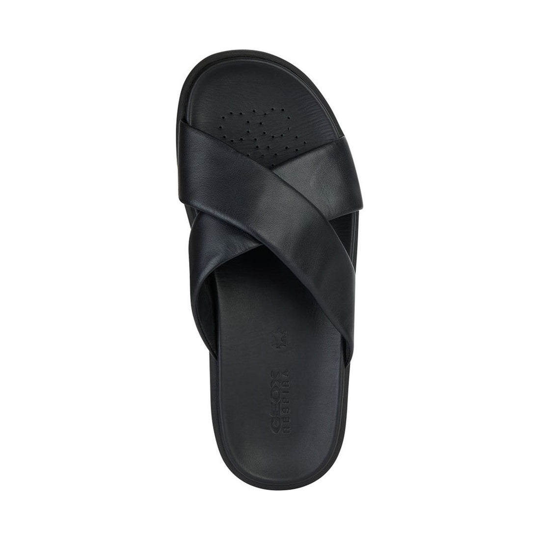 Geox mens black spherica ec6 sandals | Vilbury London