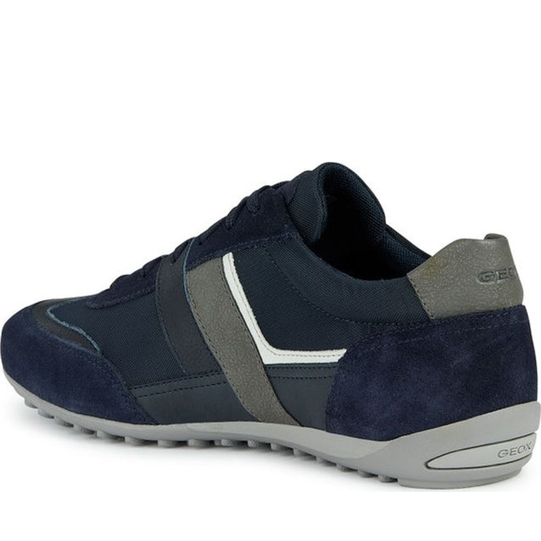 Geox mens navy wells sneakers | Vilbury London