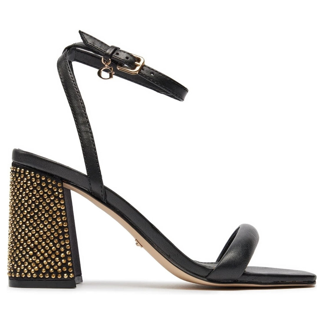 Guess womens black gelectra sandals | Vilbury London