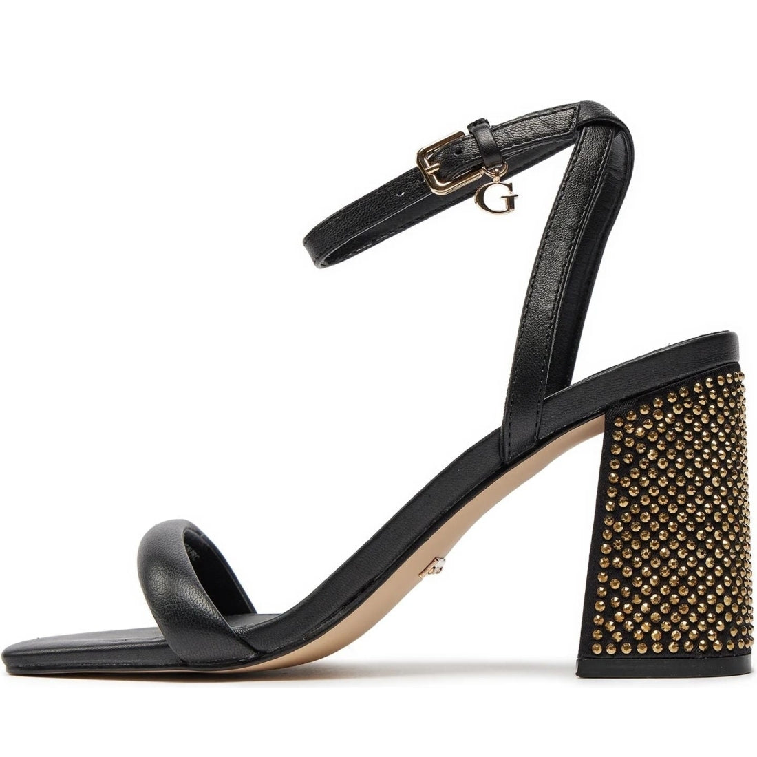 Guess womens black gelectra sandals | Vilbury London