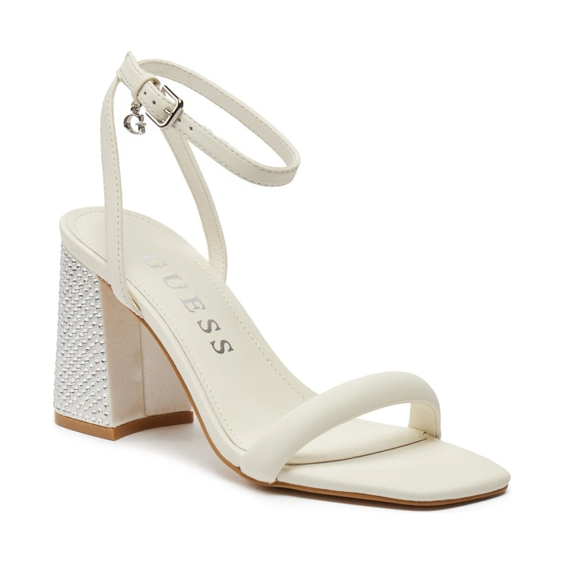 Guess womens ivory gelectra sandals | Vilbury London