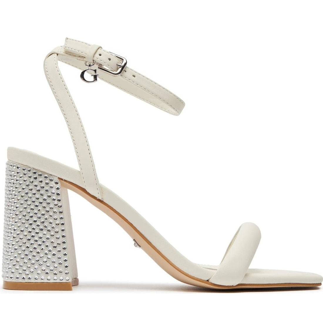 Guess womens ivory gelectra sandals | Vilbury London