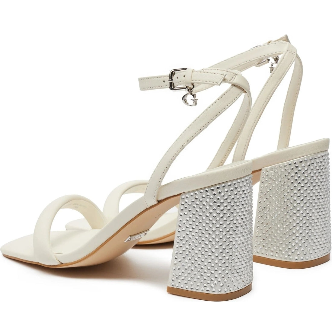 Guess womens ivory gelectra sandals | Vilbury London