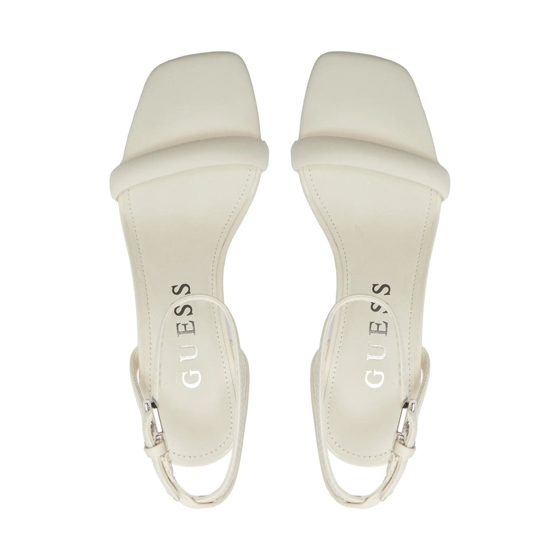 Guess womens ivory gelectra sandals | Vilbury London