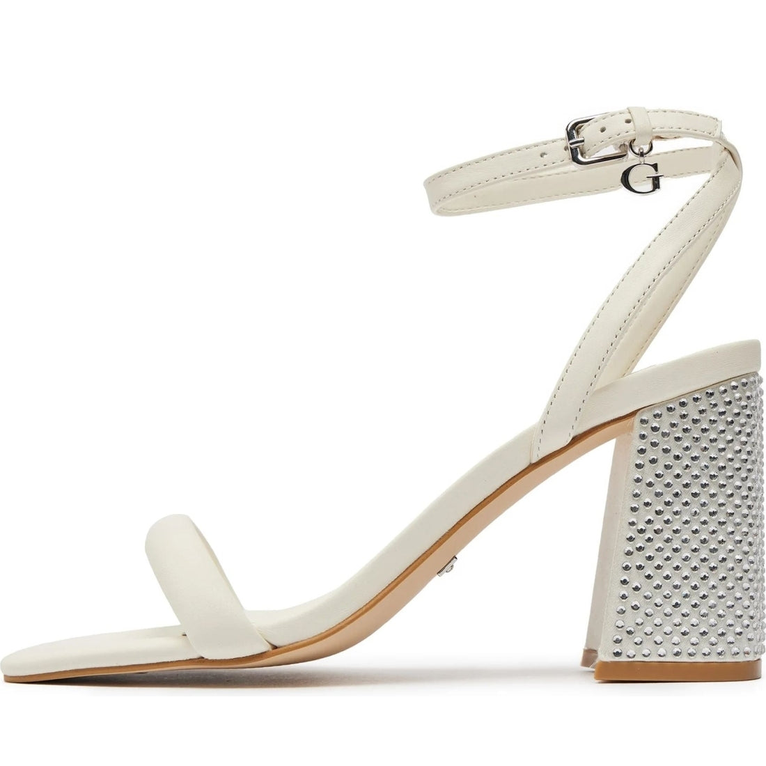 Guess womens ivory gelectra sandals | Vilbury London