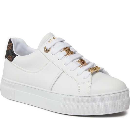 Guess womens white giella sneakers | Vilbury London