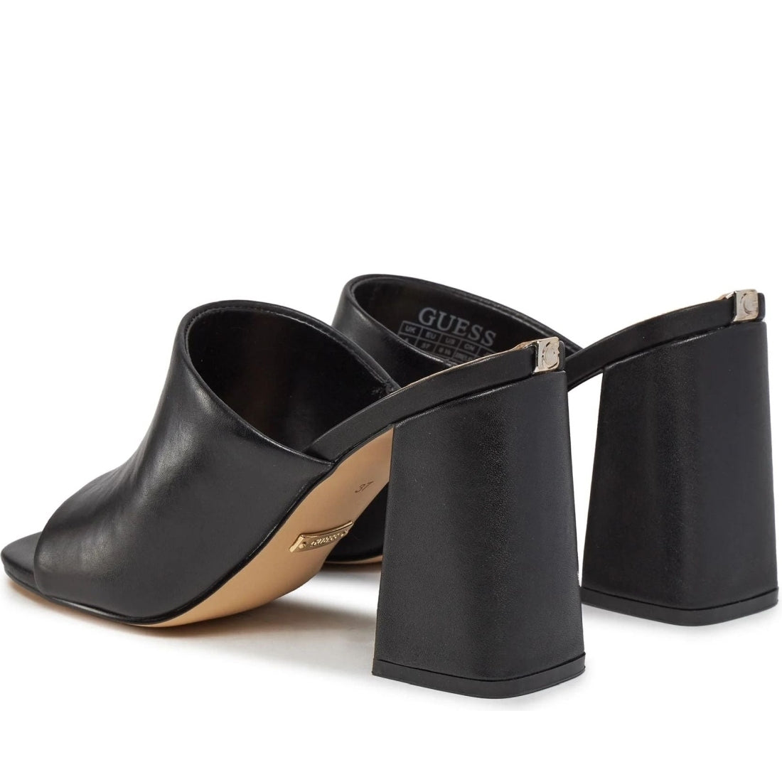 Guess womens black keila mules | Vilbury London