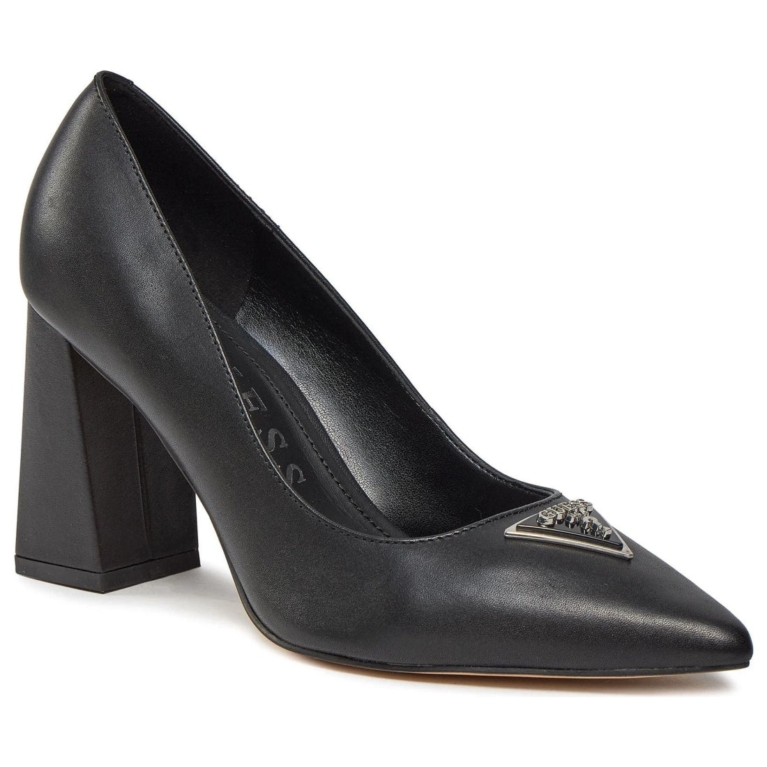 Guess womens black barson pumps | Vilbury London